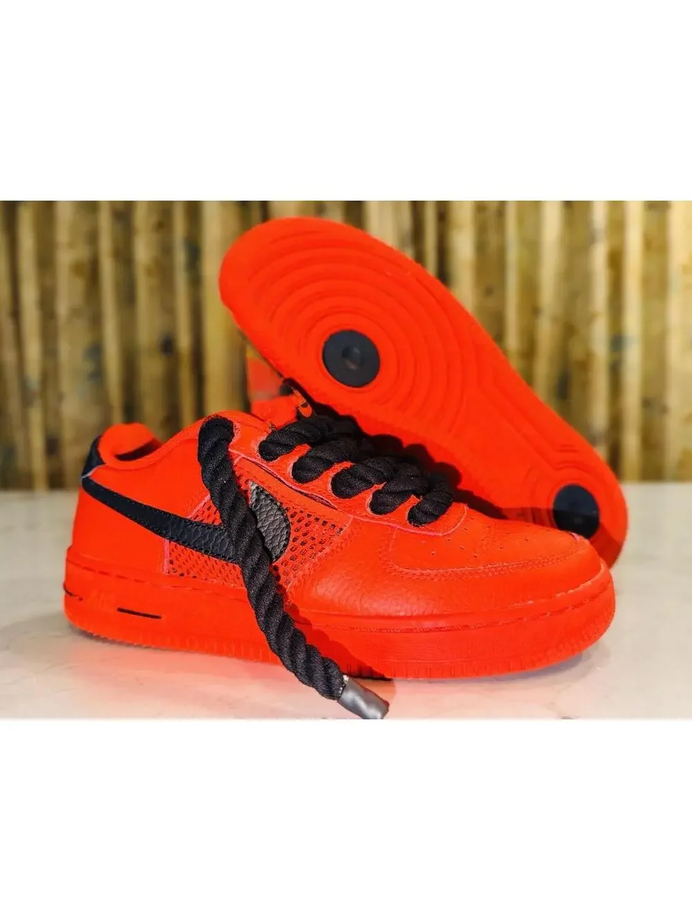 Size 5.5 (GS) - Nike Air Force 1 LV8 Low Mesh Pocket - Haban